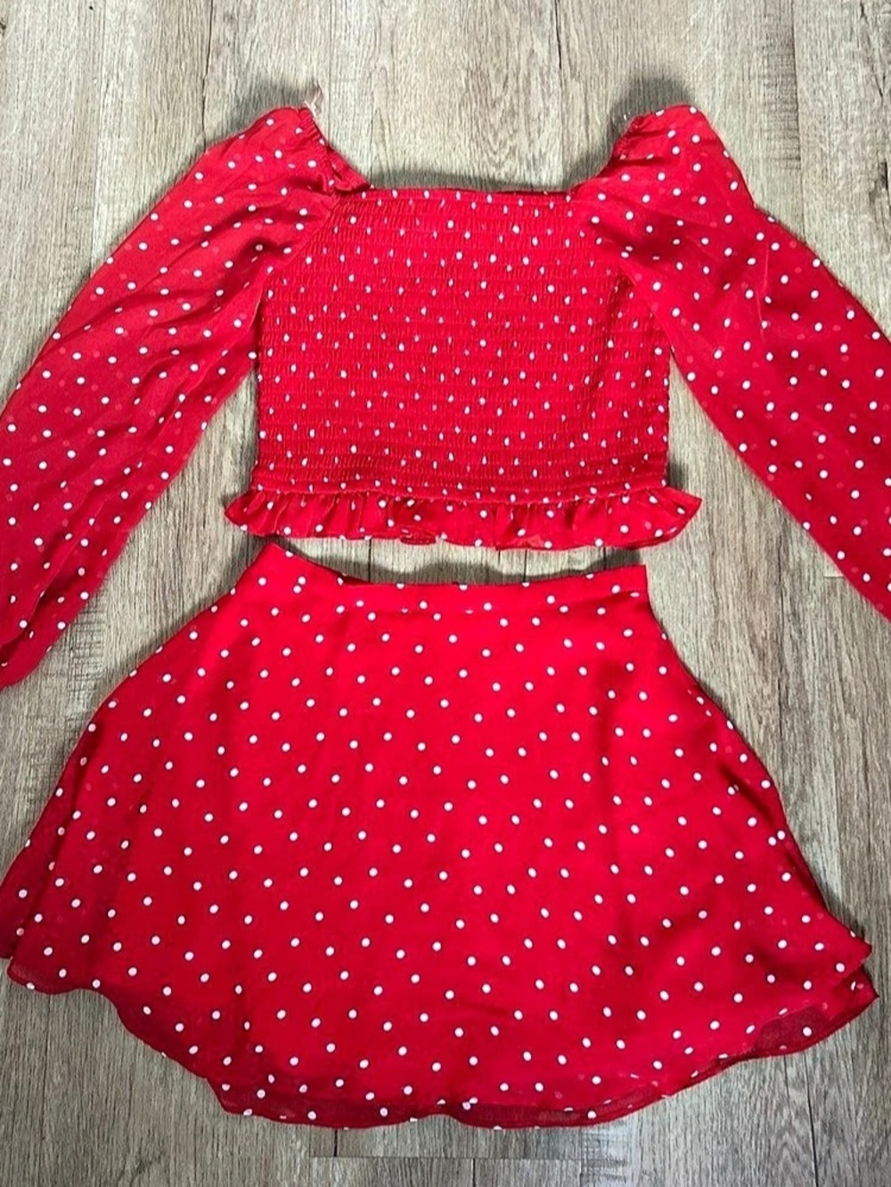art class Girls Polka Dot Set Size M (8) Like New